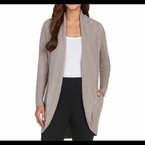 Max and Mia Travel Cardigan Chenille Taupe Mocha Medium Ladies sweater